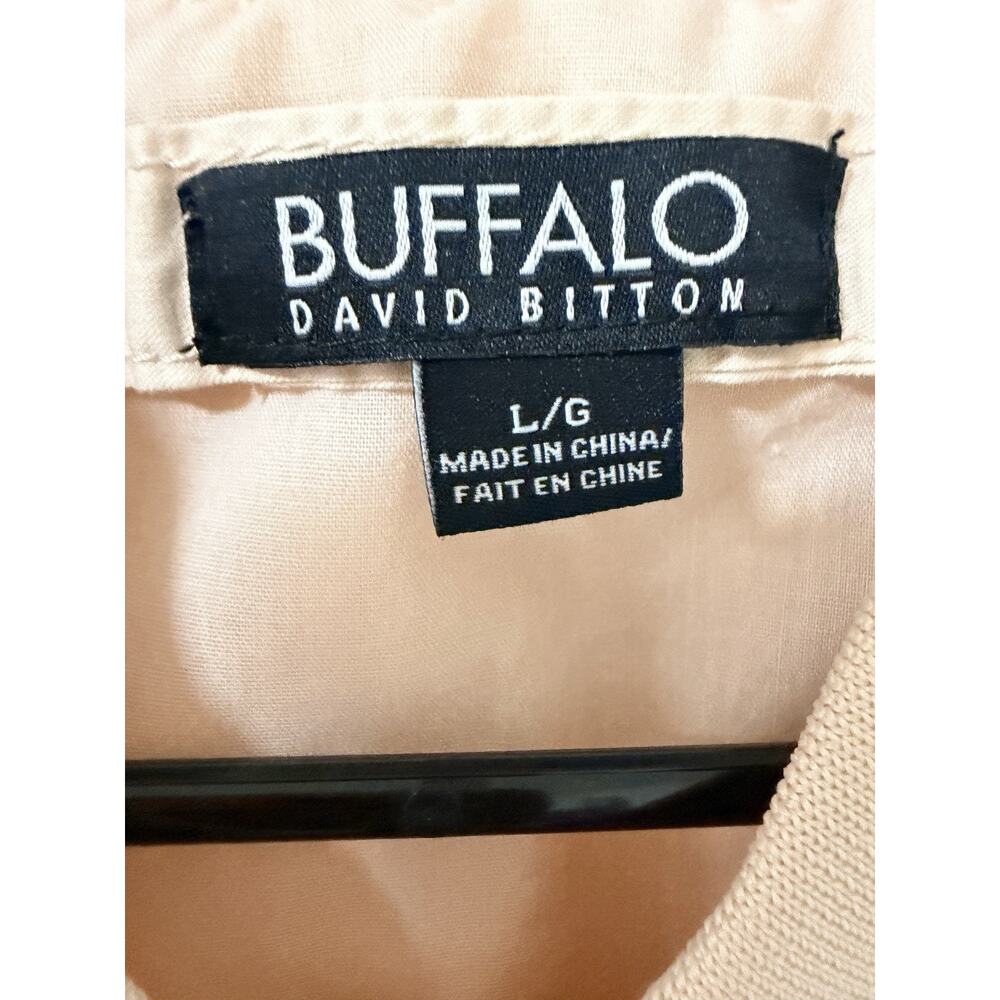 Buffalo David Bitton Bomber Jacket Womens Large Pale Light Pink Full Zip - Picture 3 of 11